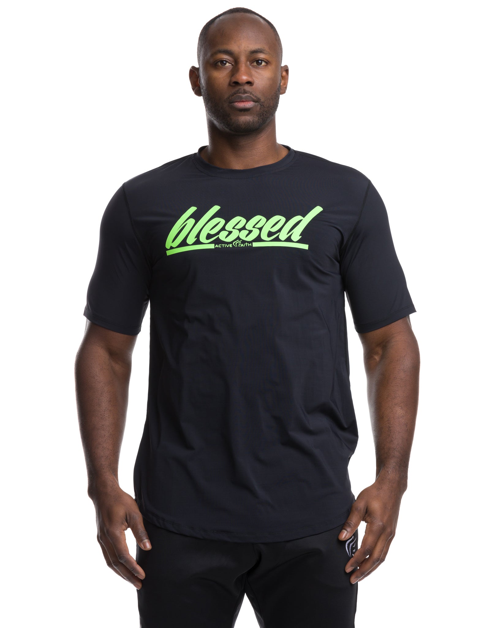 Men's BLESSED Script Performance Shirt