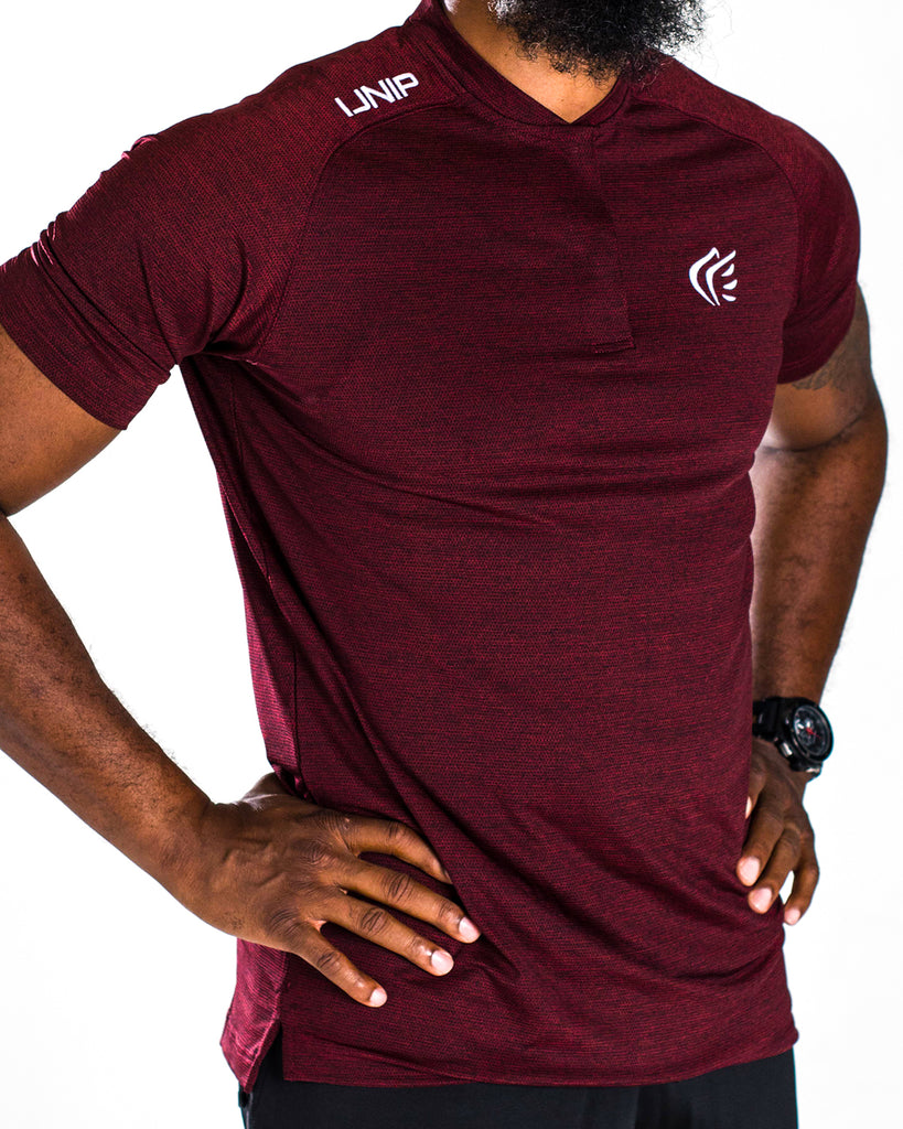 Men's Active Faith Modern Golf Polo T-shirt in Maroon Color