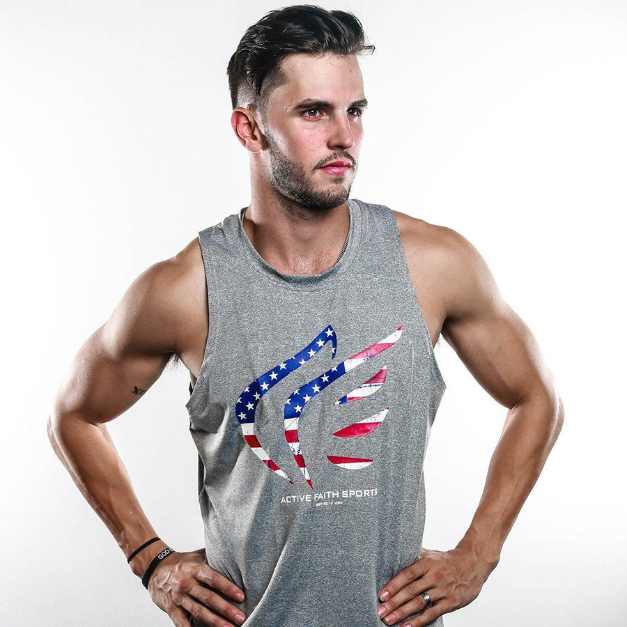 Men's USA Flag Performance Tank