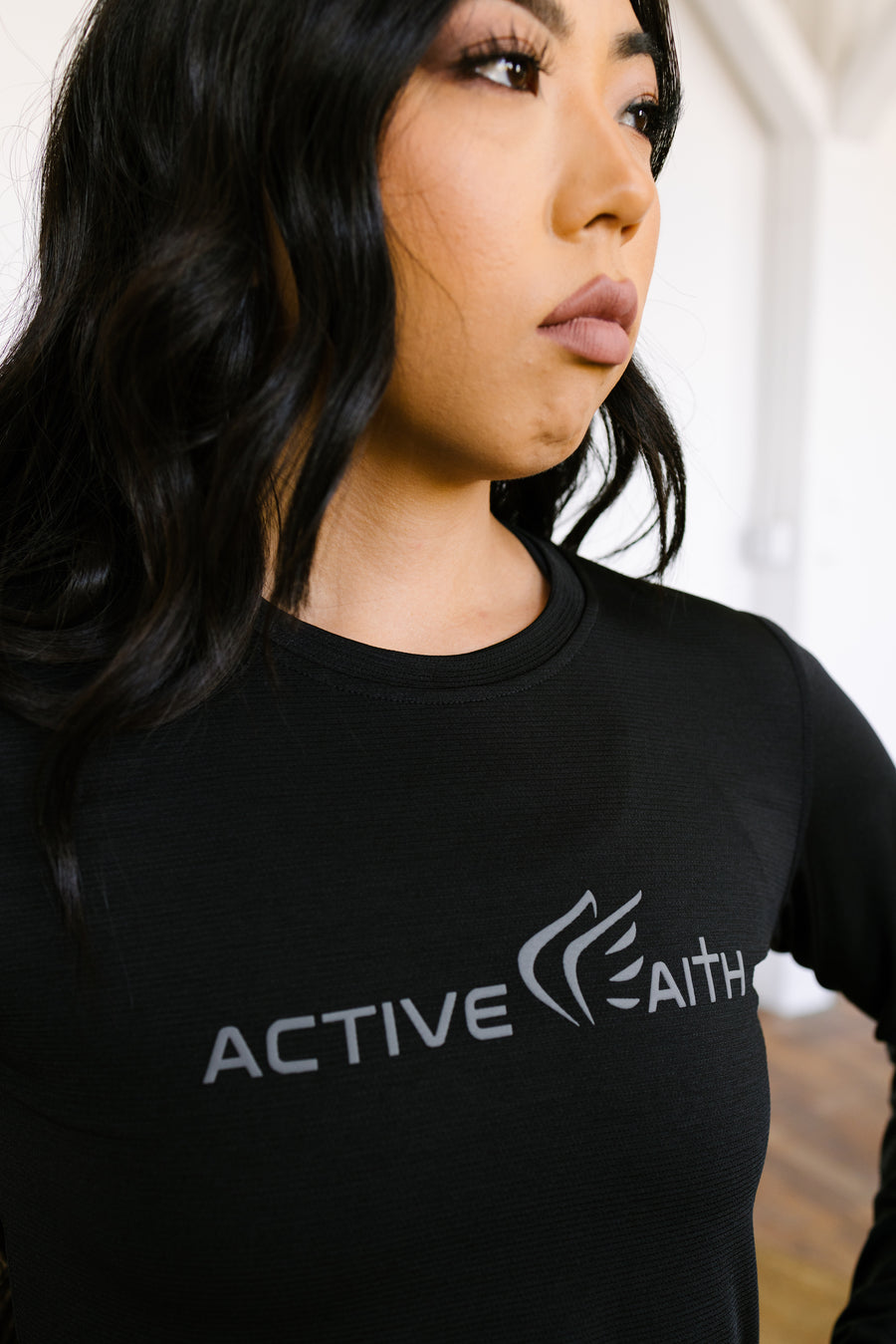 Women's Active Faith Puff Print Longsleeve Shirt