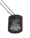 Women's I Can Do All Things Through Christ Dog Tag Black