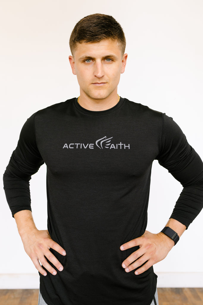 Men's Active Faith Puff Print Longsleeve Shirt