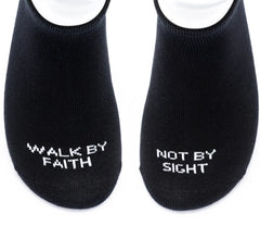 Walk By Faith Not By Sight Low Cut Socks
