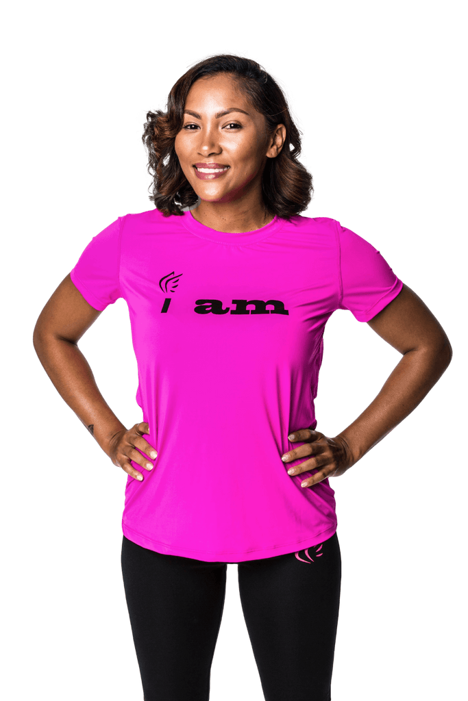 Logo Performance Shirt for Women, Pink - Active Faith Sports