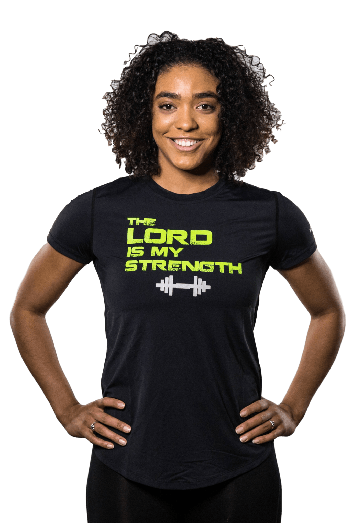Black Christian T-Shirt for Women - Christian Sports Wear - Active Faith