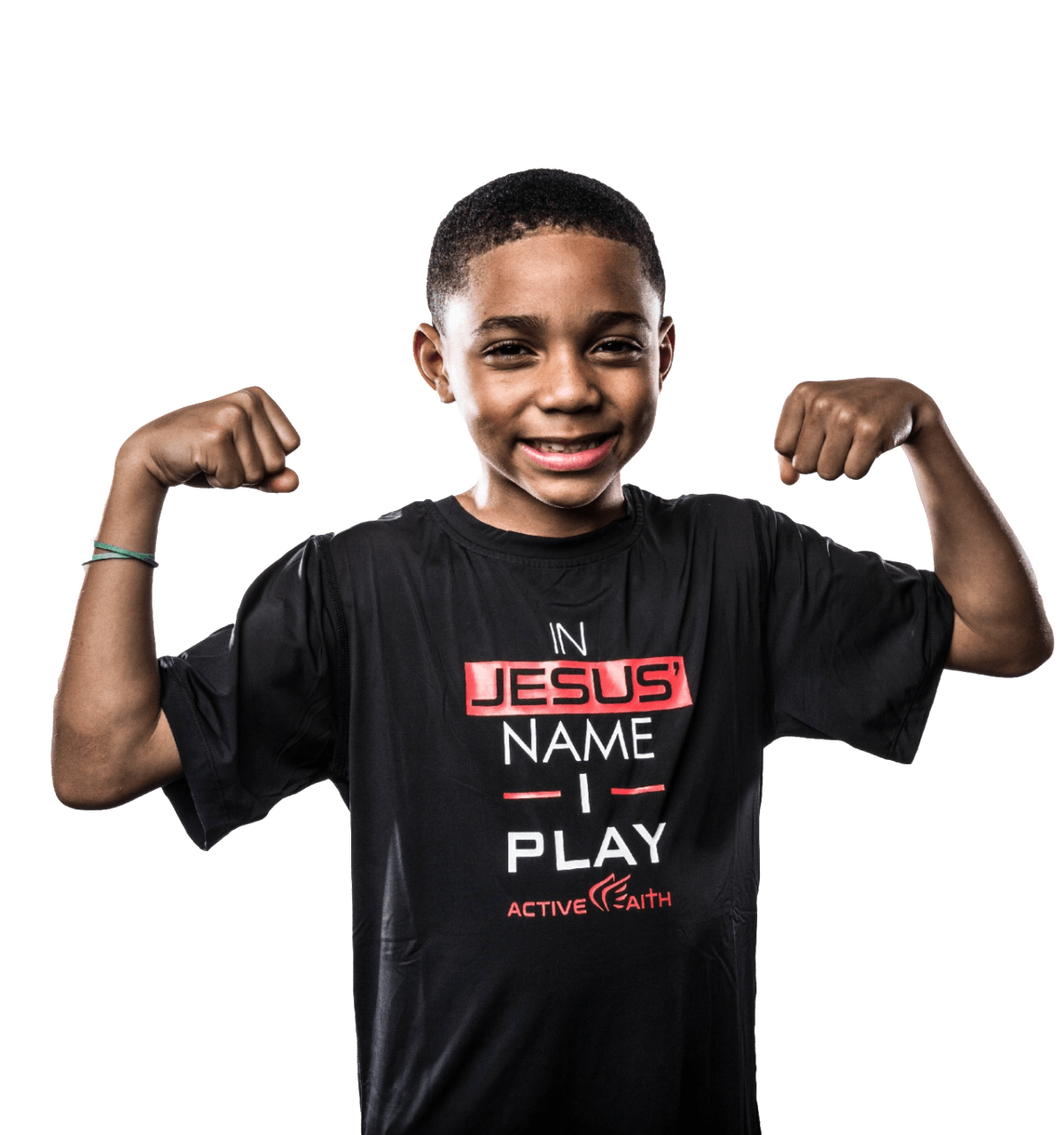 Youth Boys In Jesus' Name I Play Performance Shirt