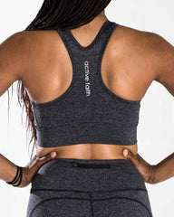 Athletic Bra for Women | Charcoal Black