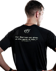 Men's Active Faith Over Fear Performance Shirt in Black Color