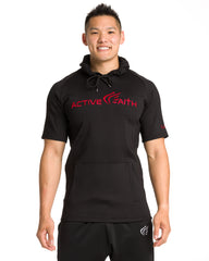 Men's  Active Faith Short Sleeve Logo Performance Hoodie