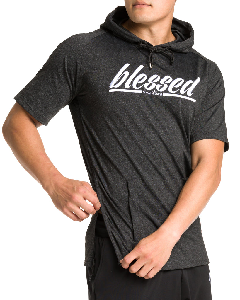 Men's Blessed Short Sleeve Hoodie