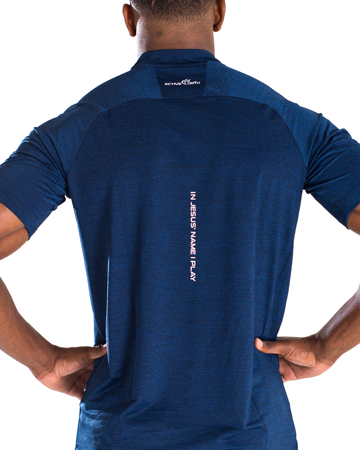 Men's Active Faith Modern Golf Polo T-shirt in Blue Color