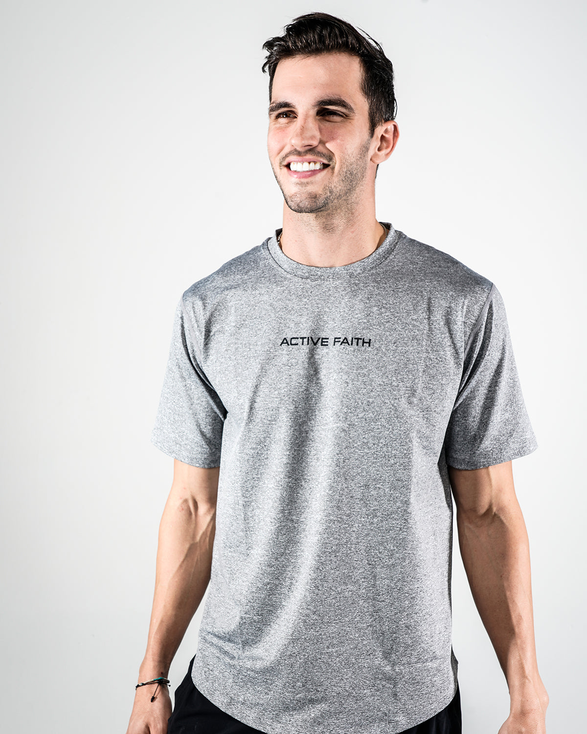 Men's Active Faith T-Shirt In Grey Color