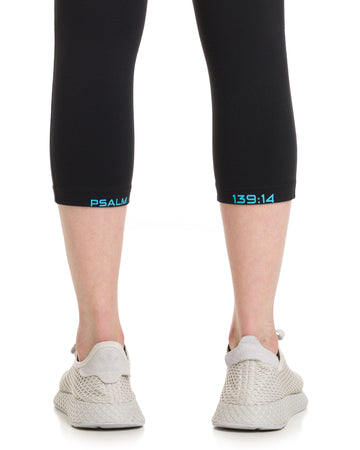 ANGEL Capri Tights Black/Teal
