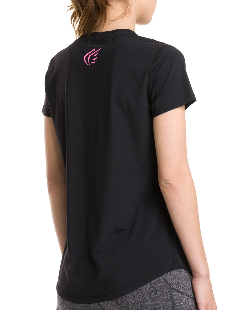 Black Mositure Wicking T-Shirt for Women - Active Faith Sports