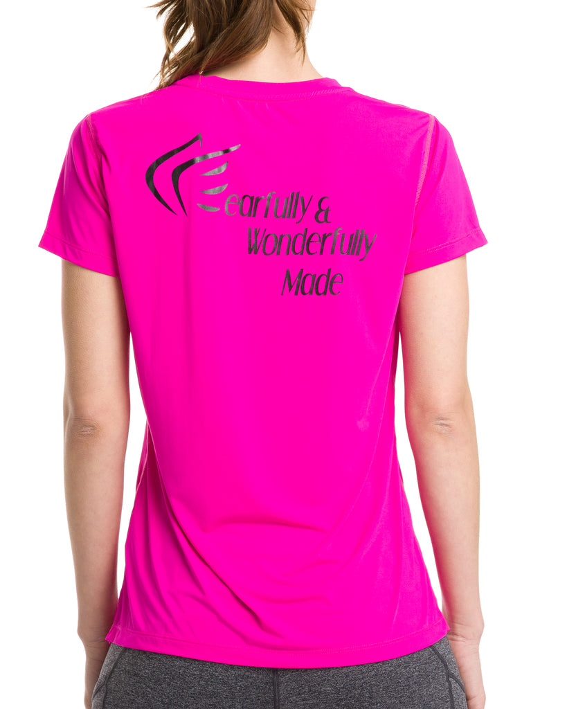 Women's Easy Dri Shirt for Daily Workout | Pink Black