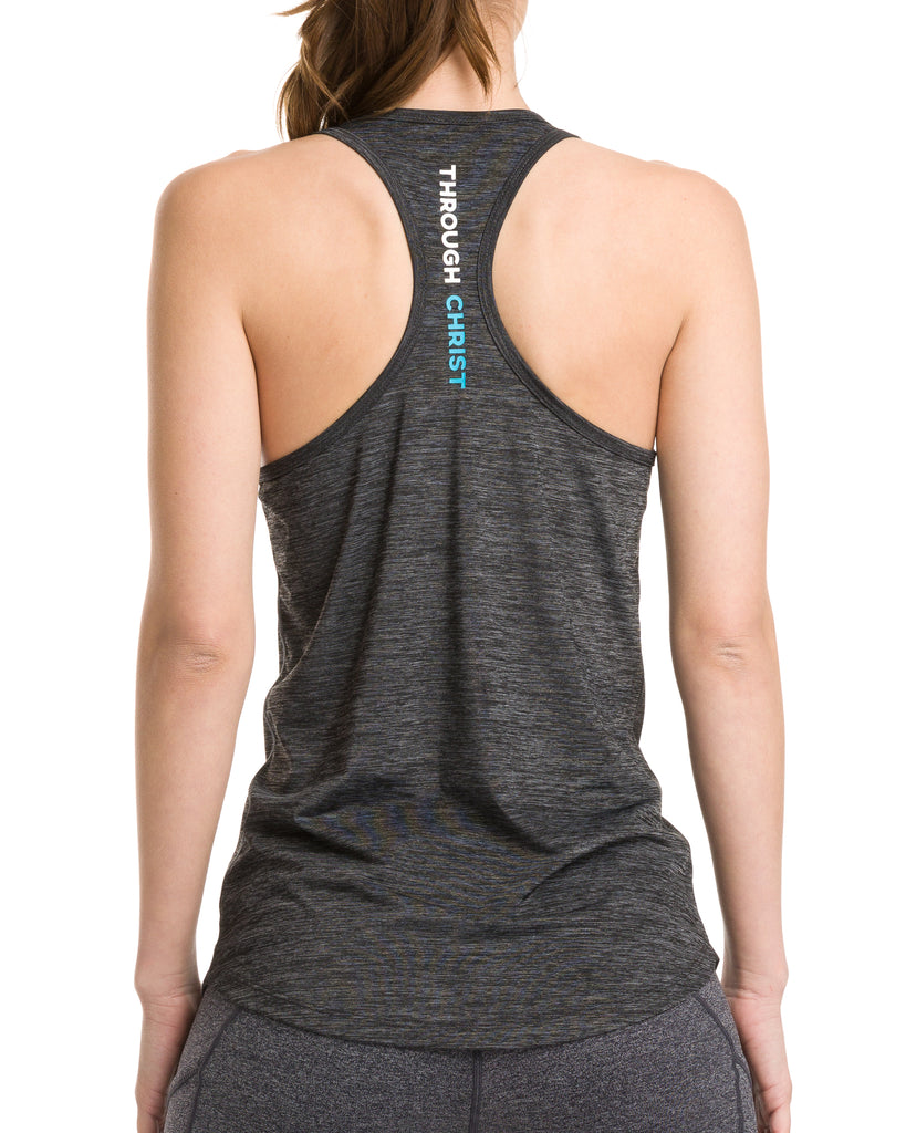 Workout Tank Top for Women, Grey Teal | Active Faith Sports