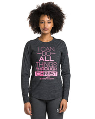 Charcoal Pink Longsleeve Shirt for Workout 