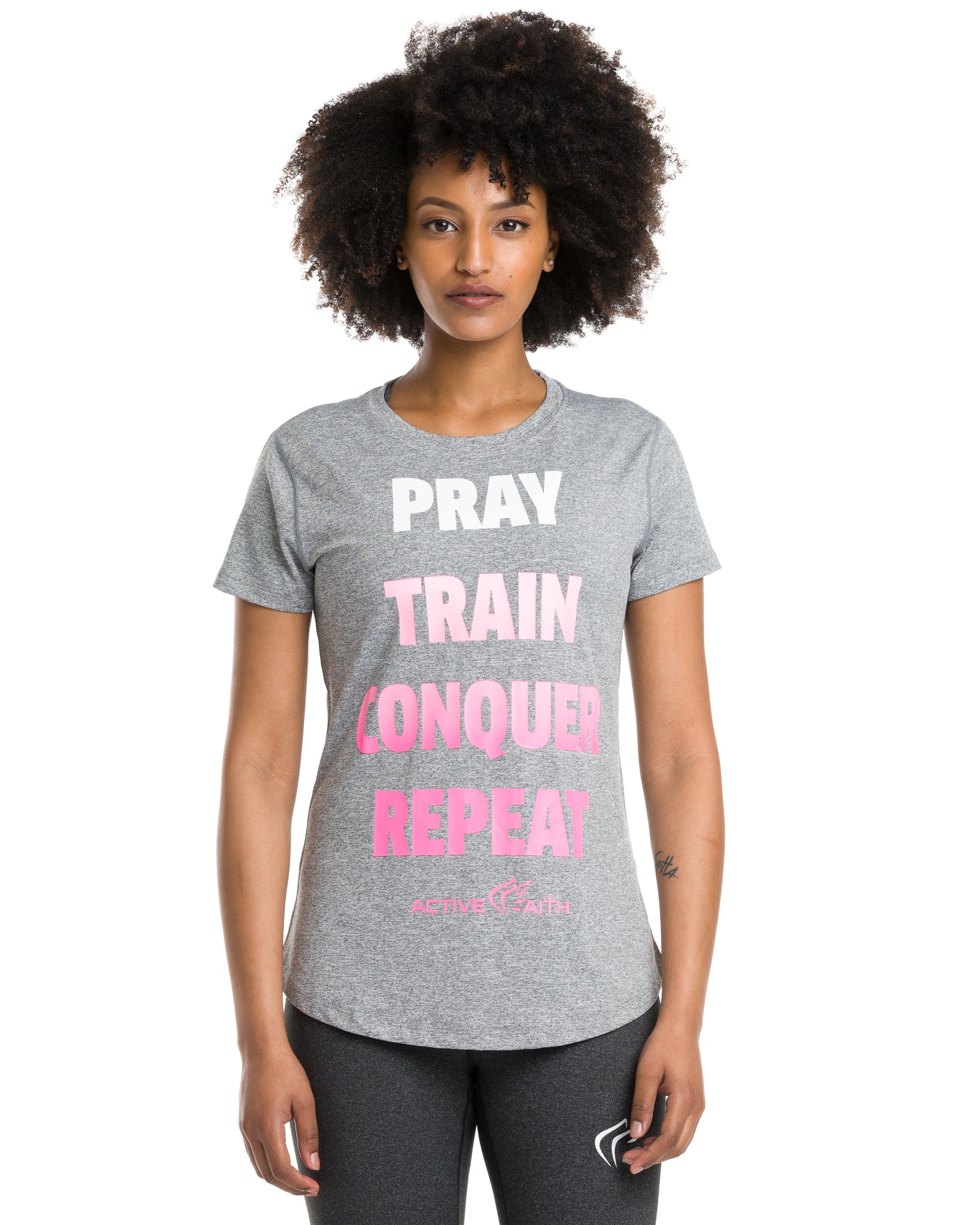 Women's "Pray Repeat" Word Shirt