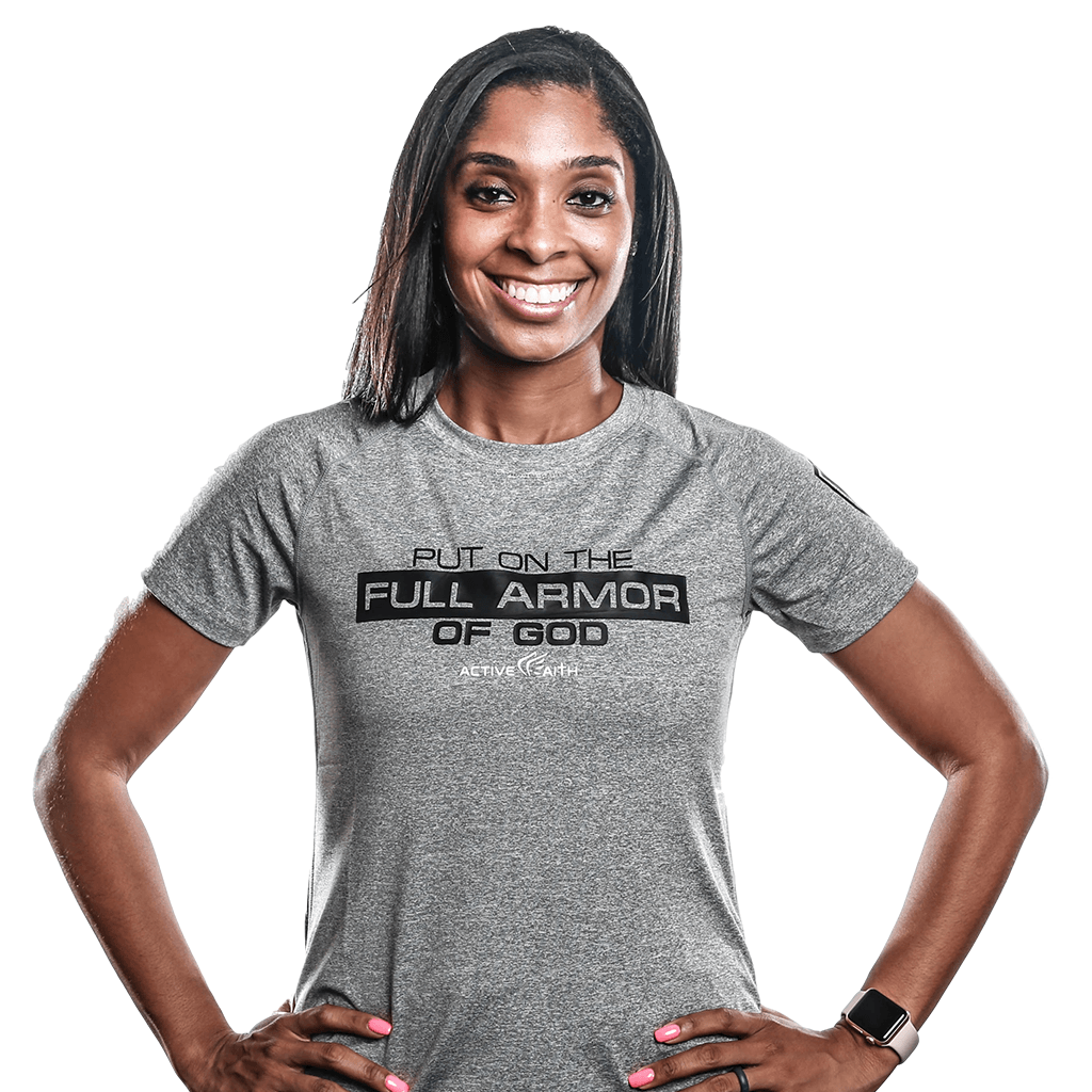 Women's Christian T-Shirt, Grey/Black - Active Faith Sports
