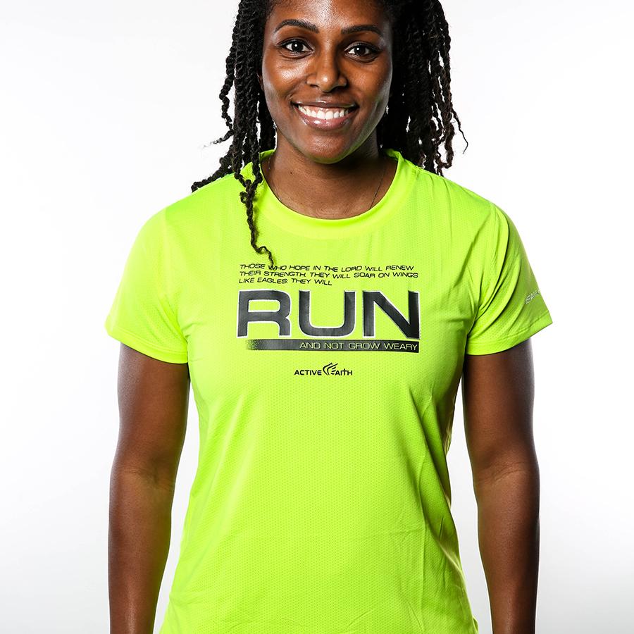 Women's Run And Not Grow Weary EasyDri Shirt